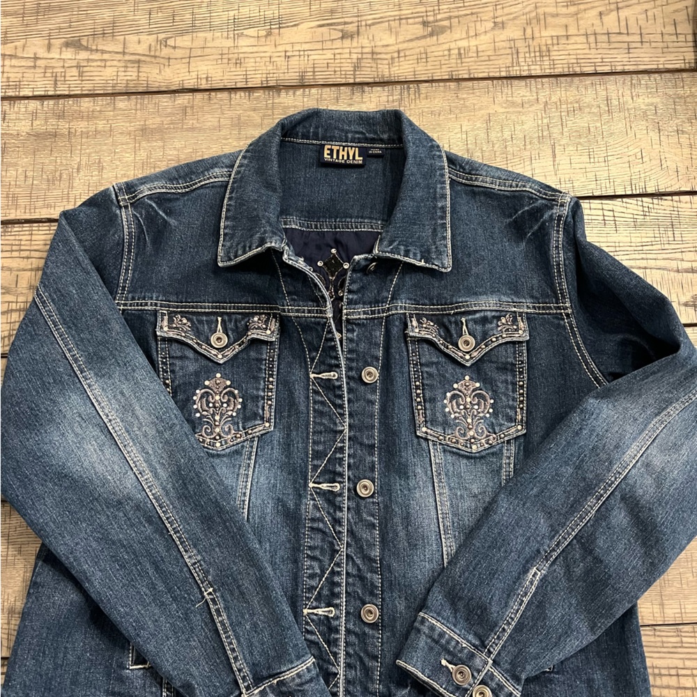 Ethyl Vintage Bling Jean Jacket